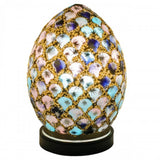 Britalia 880441 | Blue & Pink Tile Glass Mosaic Egg 20cm | BRT880441