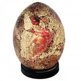 Britalia 880448 | Amber Crackle Glass Mosaic Egg 20cm | BRT880448