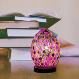 Purple Tile Mosaic Glass Egg Lamp 200mm