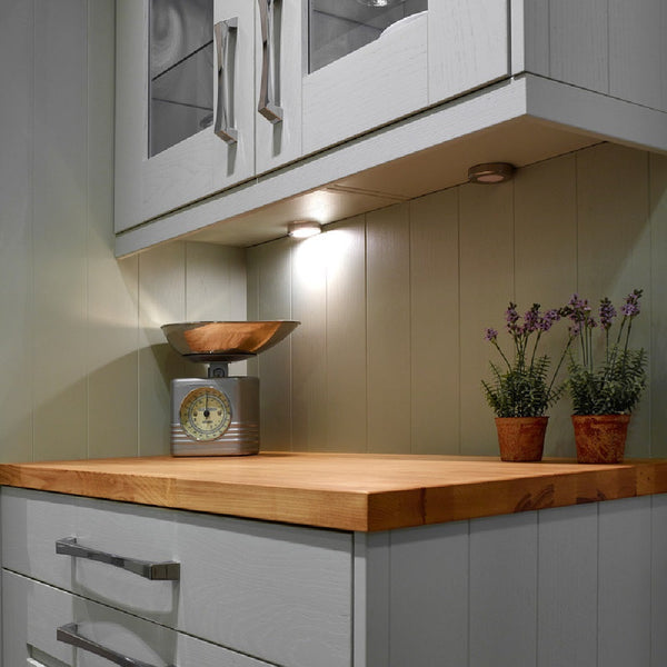 3-Pack Aluminium Ultra-Slim Led Under Cabinet Lights With Pir Motion Sensor - Natural White By B&Q