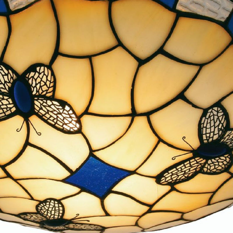 Blue Butterflies Tiffany Glass Ceiling Shade