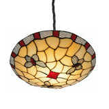Red Butterfly Stained Glass Retro Ceiling Shade