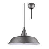 Antique Nickel Chrome Vintage Retro Industrial Pendant Light 35cm
