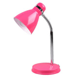 Hot Pink & Chrome Modern Adjustable Metal Desk Table Lamp 33cm
