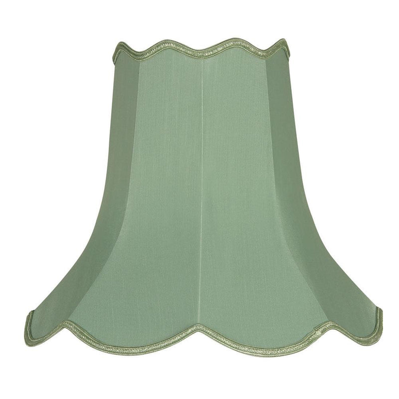 Britalia Lighting BRS701/10 SE Sage Green 10" Traditional Faux Silk Scalloped Lamp Shade
