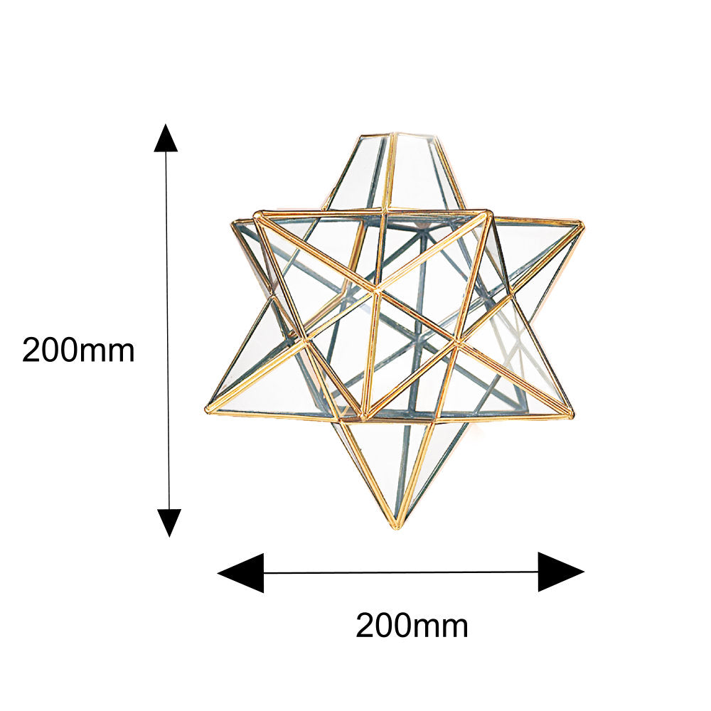 Antique Brass & Glass East Fit Star Pendant Shade