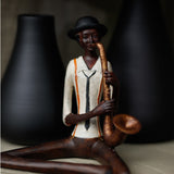 Sitting Jazz Saxophonist Musician
