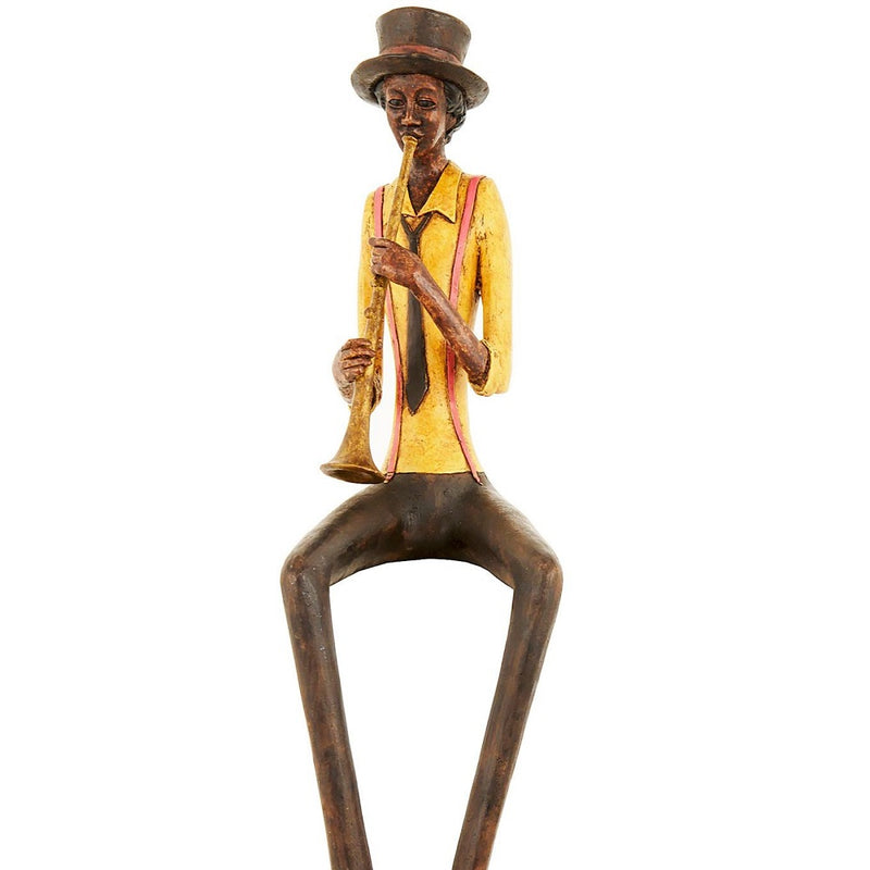 Trumpet Player Figurine Sitting