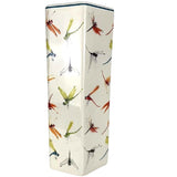 Britalia BR0850 White and Multi Colour Dragonfly Print Ceramic Hexagonal Umbrella Stand