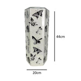 White Ceramic butterfly vase