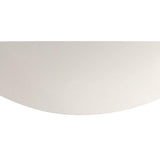 White Plaster Ceramic Single Lamp Curved Wall Uplighter 400mm