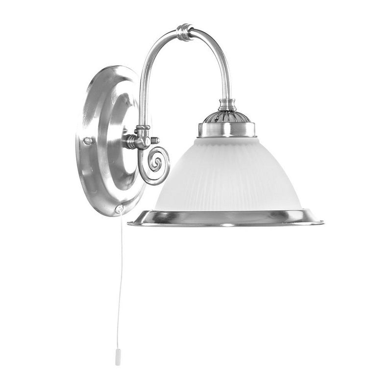 Satin Chrome American Diner Wall Light