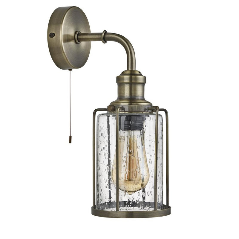 Industrial Style Antique brass wall light