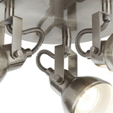 Satin Chrome Industrial 3 Lamp Spot Light