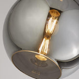 Polished Chrome Retro Glass Dome Ceiling Light