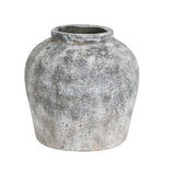 White and Grey Stone Effect Vintage Ceramic Vase and Plant Pot 30cm