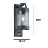 Anthracite Outdoor Garden Wall lIght with Motion Sensor