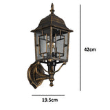 Decorative outdoor lantern wall light for patio and front door