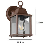 rustic bronze outdoor wall lantern exterior porch light fixture with clear glass