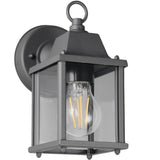 Anthracite Dark Grey Outdoor Vintage Down Lantern Wall Light 22.5cm