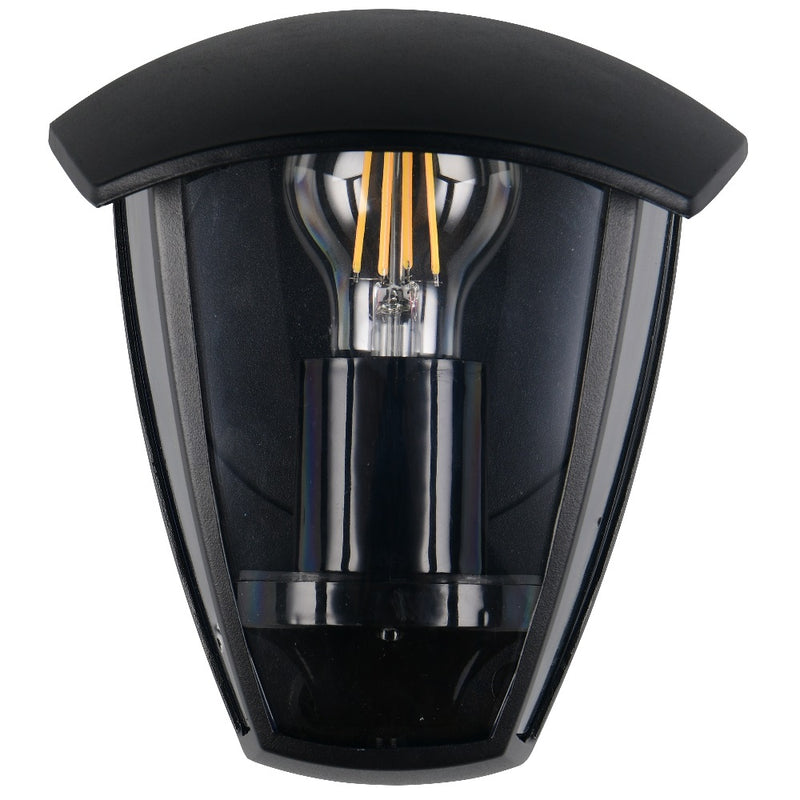 Black Flush Outdoor Wall Light