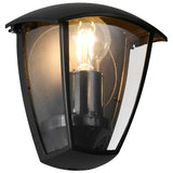 Black Half lantern Wall Light
