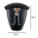Black Modern Outdoor Wall Light