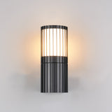 Matt Black Ribbed Modern Up wall Light