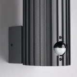 Modern anthracite outdoor wall light with integrated motion sensor