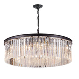 Black and Crystal Glass Modern 10 Lamp Chandelier Ceiling Pendant
