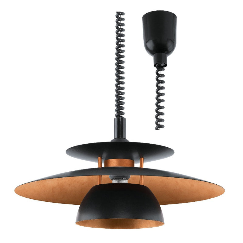 Black and Copper Up and Down Pendant