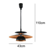 Black & Copper Vintage Metal Rise and Fall Pendant Ceiling Light 430mm