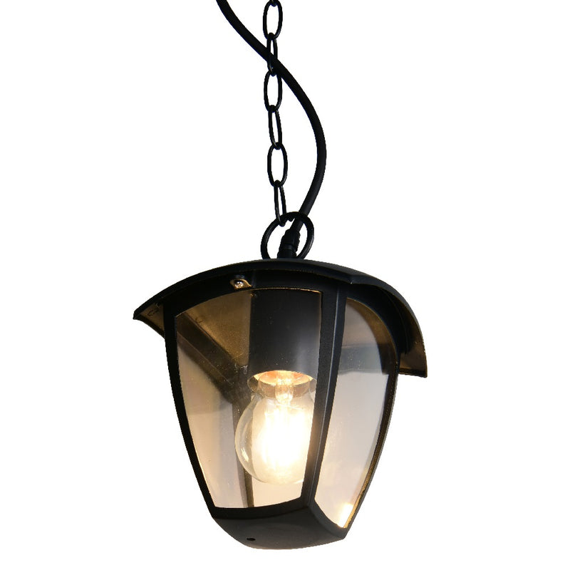 Black outdoor hanging pendant Light