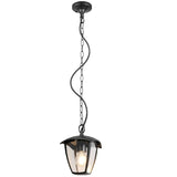 Black Outdoor Lantern on a chain