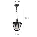 Vintage outdoor pendant Light in black