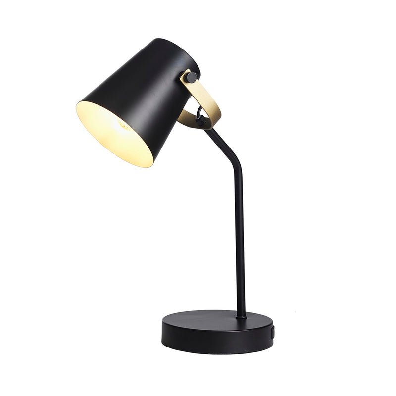 Britalia BR4105 TL BK Black & Gold Metal Vintage Adjustable Table Lamp