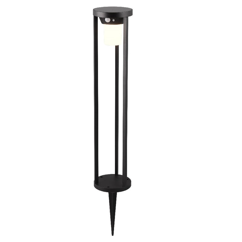 Black Outdoor Solar Spike Post Light