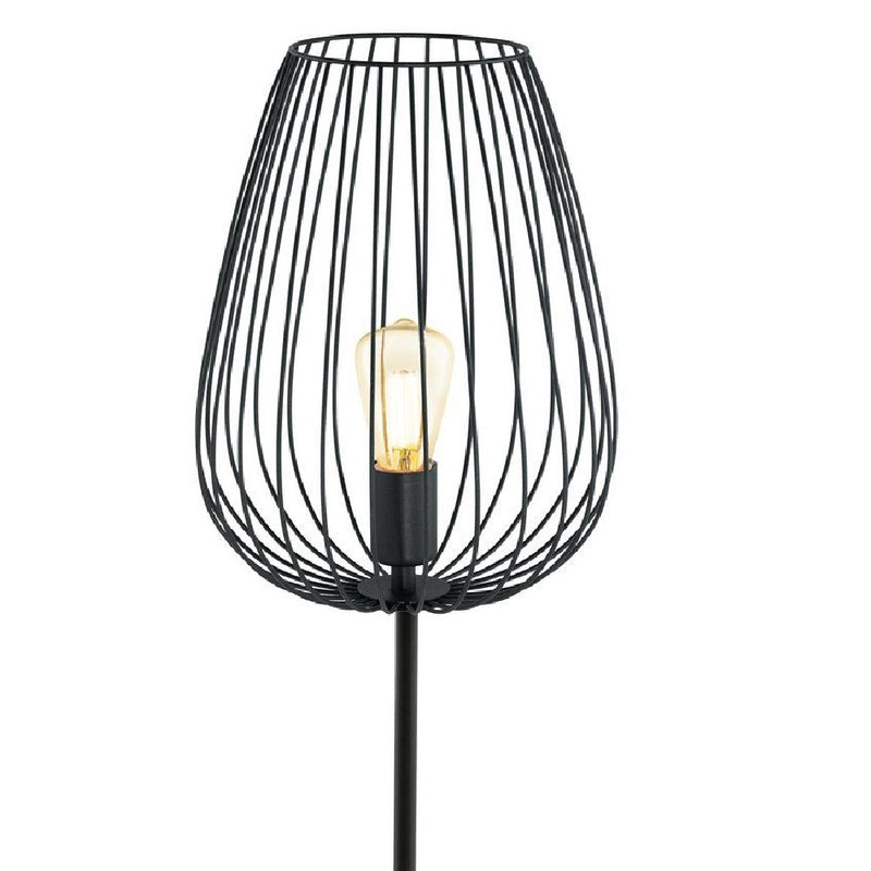 Matt Black Wire Cage Head Floor Light