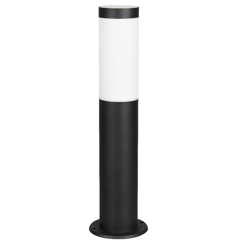 Britalia BR509760132 Matt Black Outdoor Modern Cylinder Pedestal Post Light IP44 - 45cm Height