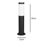 Black Outdoor Bollard Garden Light