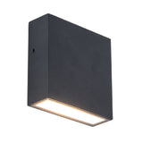 LED Matt Black Outdoor Modern Square Flush Down Wall Light