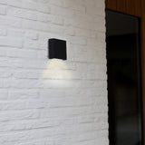LED Matt Black Outdoor Modern Square Flush Down Wall Light