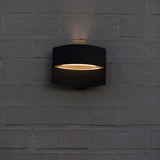 Black outdoor up and down wall light