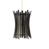 Black Metal Cage Industrial Easy Fit Pendant Shade 23cm