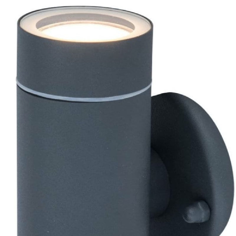 Matt Black Up Down Outdoor Cylinder Light