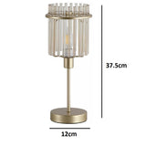Luxury Champagne Gold Table Lamp with Glass Rod Shade