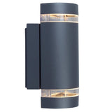 Anthracite Outdoor Modern Half Cylinder Up & Down Wall Light