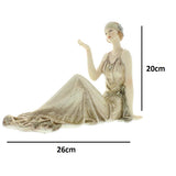 Cream and Gold Art Deco Style Figurine Ornament