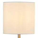 Silver Table Lamp With White Shade
