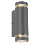 Anthracite Dark Grey Outdoor Modern Cylinder Up & Down Wall Light IP44